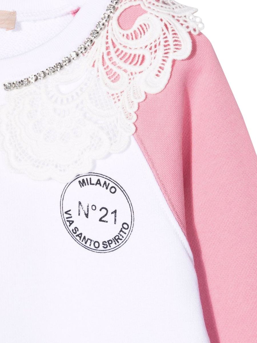 Nº21 Cotton Sweatshirt — White, view 2