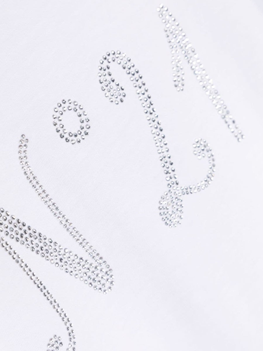 Nº21 Logo-Embroidered Cotton T-Shirt — White, view 3