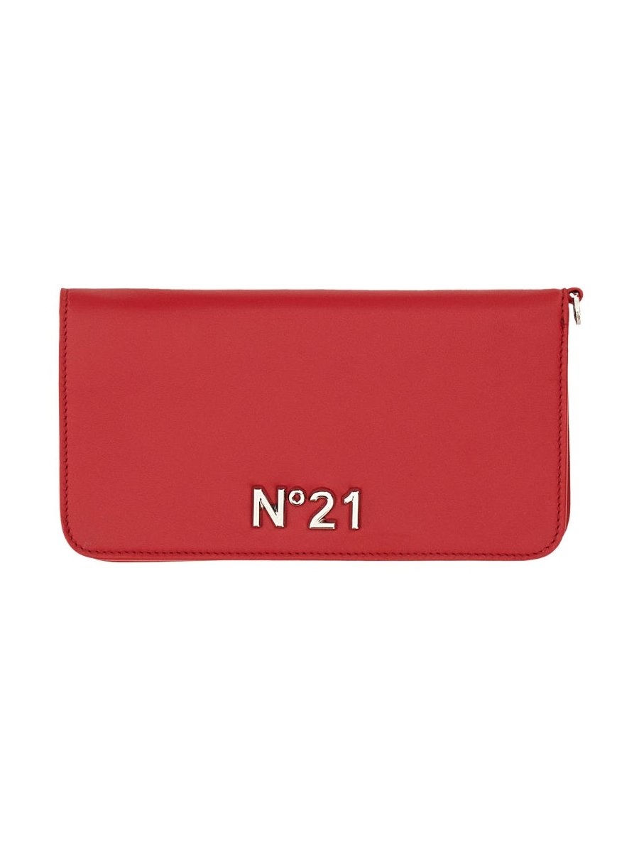 Nº21 Logo Leather Wallet — Red by Nº21
