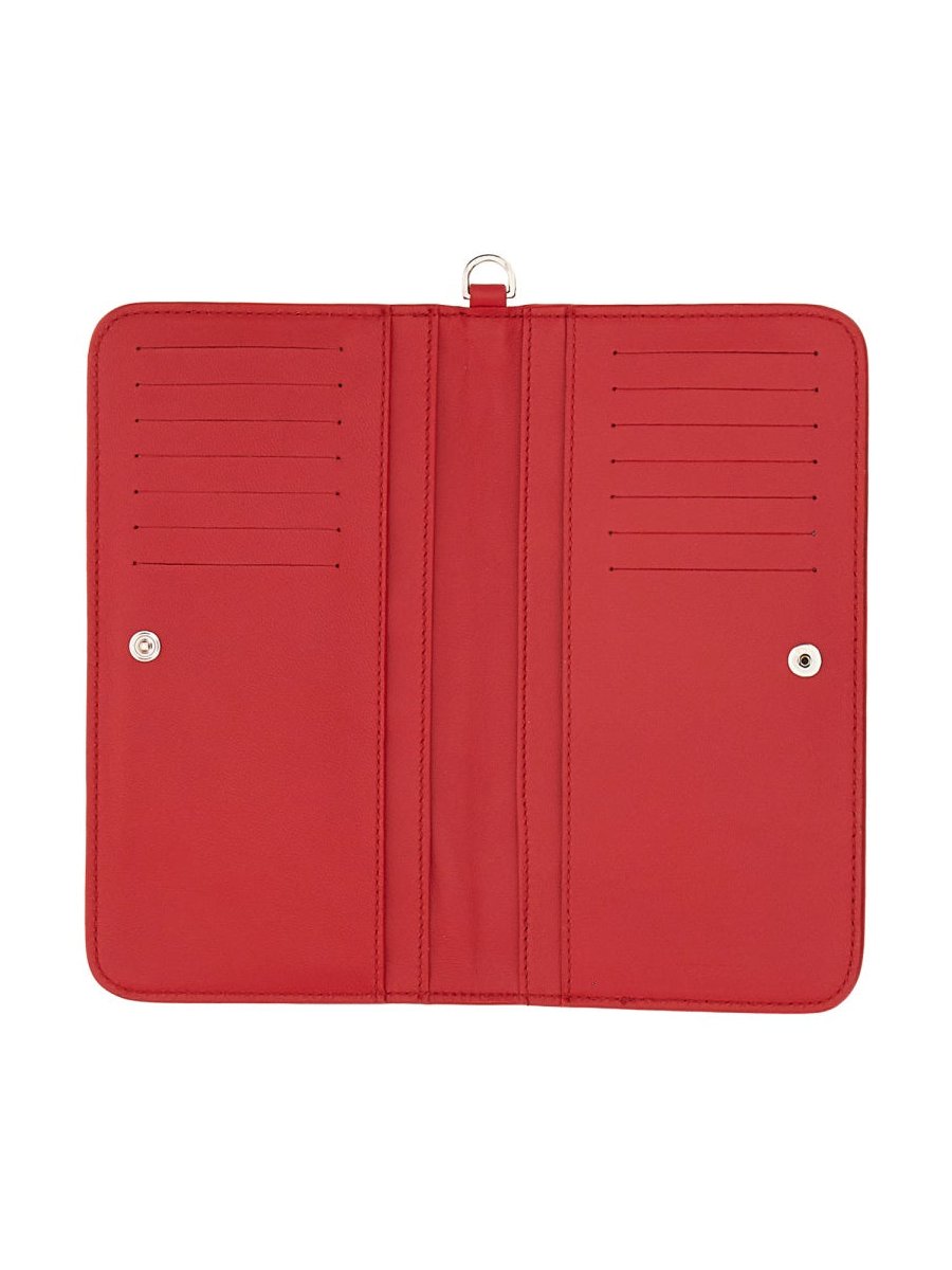 Nº21 Logo Leather Wallet — Red, view 3
