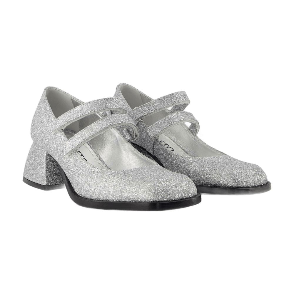 Nodaleto Silver Glitter Leather Pumps — Silver, view 2