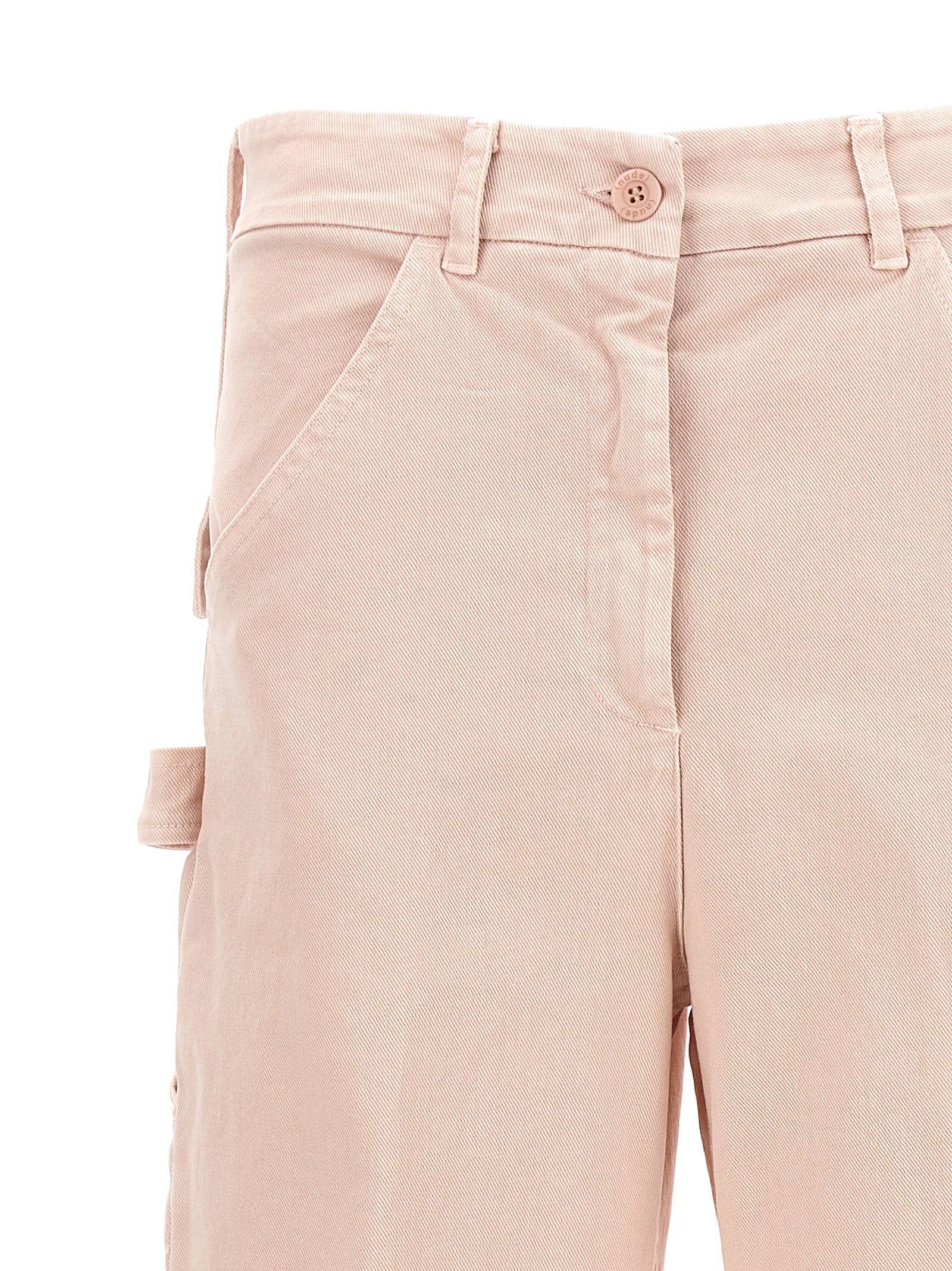 Nude Cotton Cargo Pants — Blush, view 3