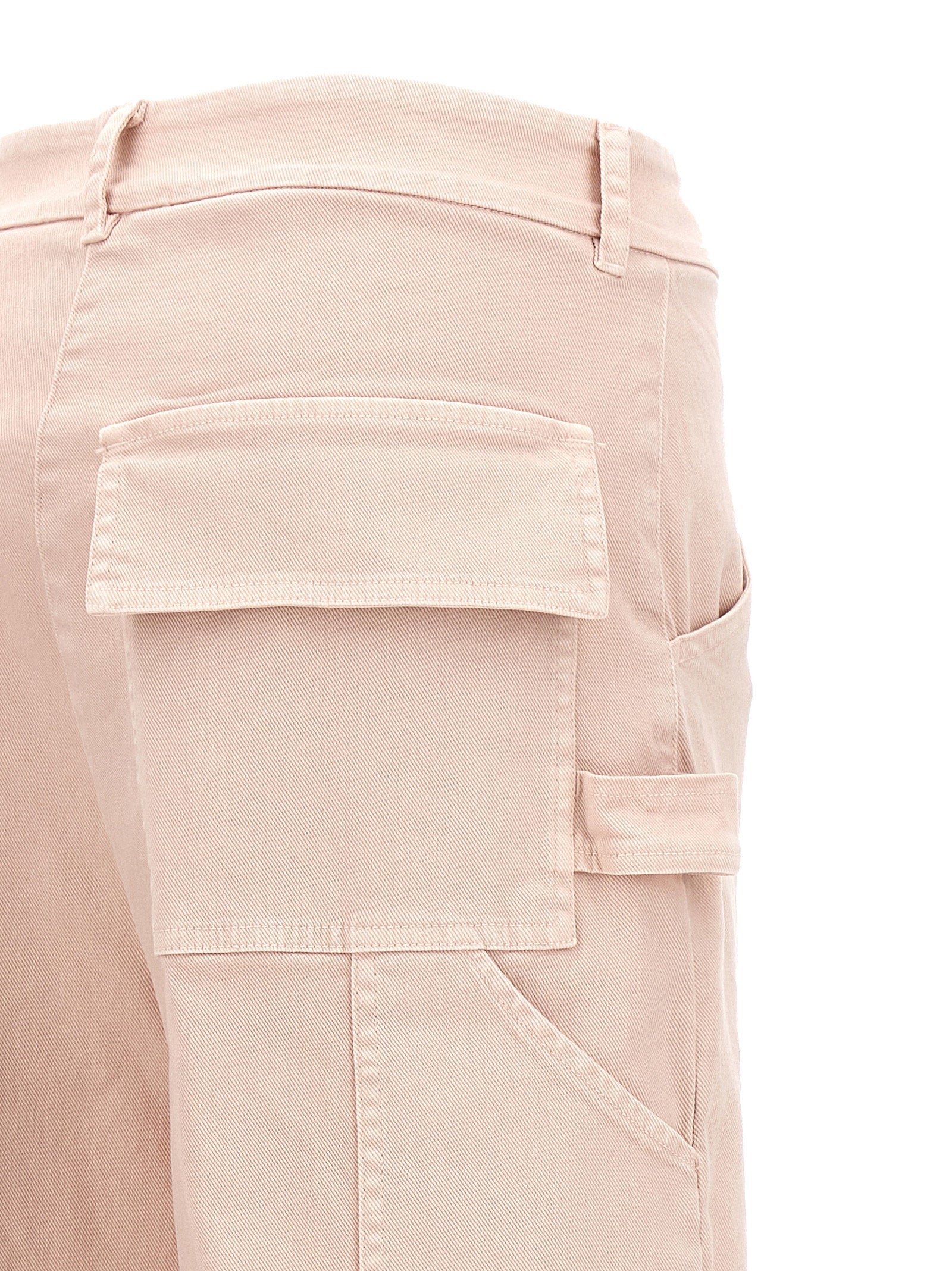 Nude Cotton Cargo Pants — Blush, view 4