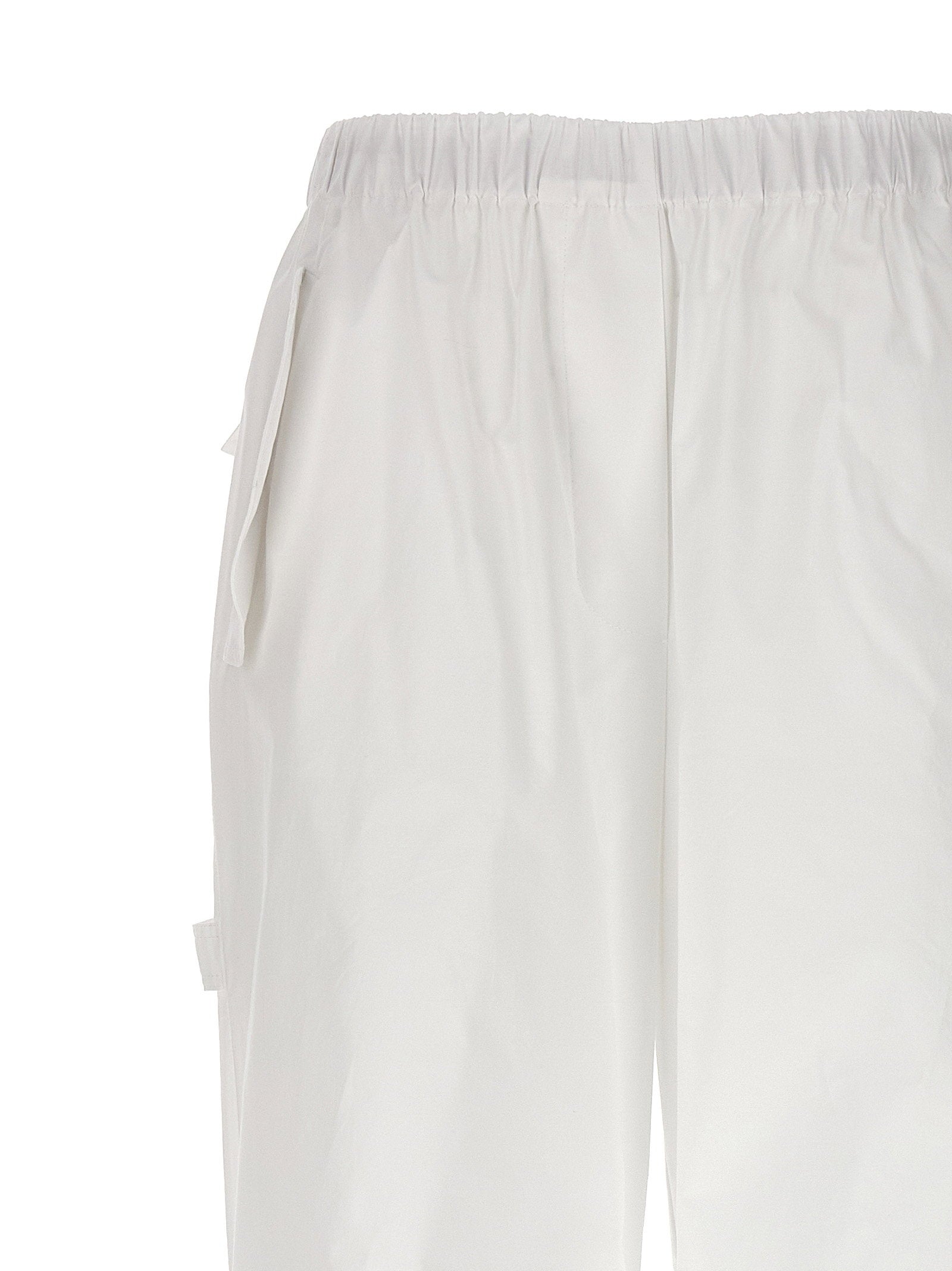 Nude Cotton Poplin Cargo Pants — White, view 3