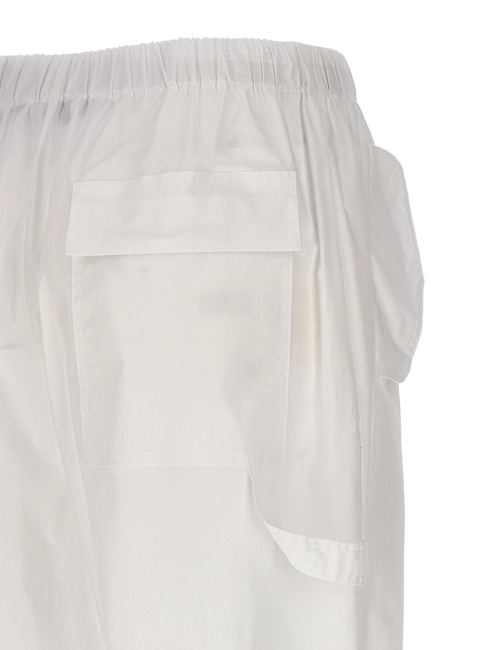 Nude Cotton Poplin Cargo Pants — White, view 4