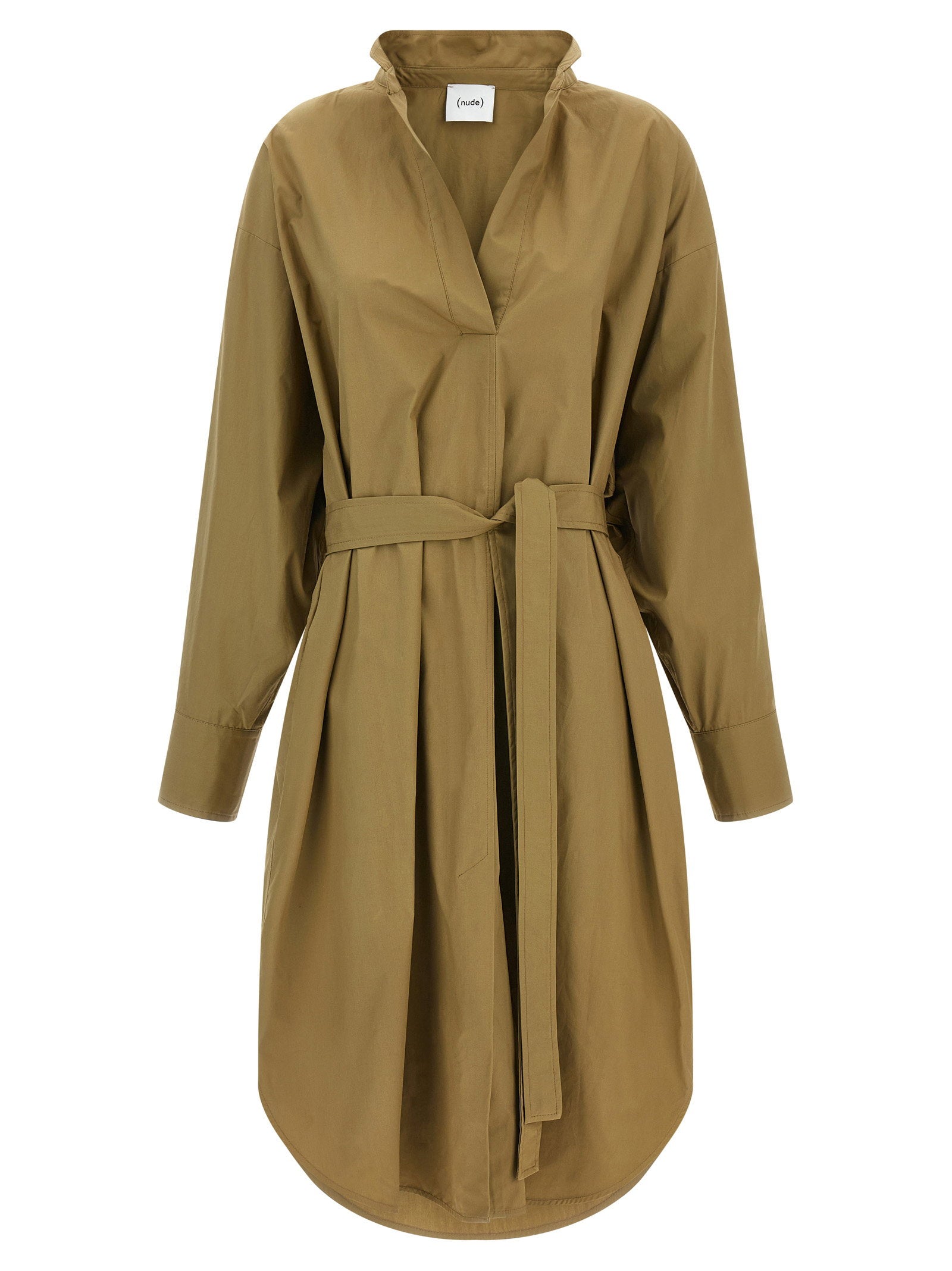 Nude Cotton Poplin Chemisier Dress — Camel by Nude