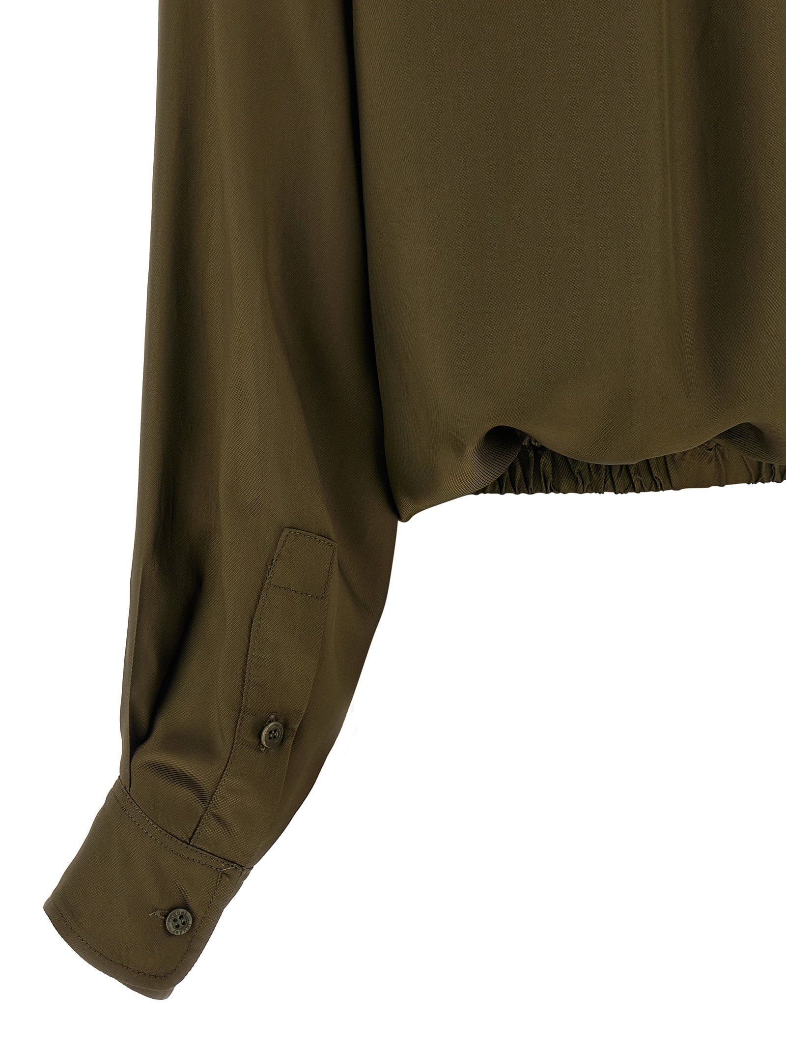 Nude Plastron Shirt — Olive, view 4