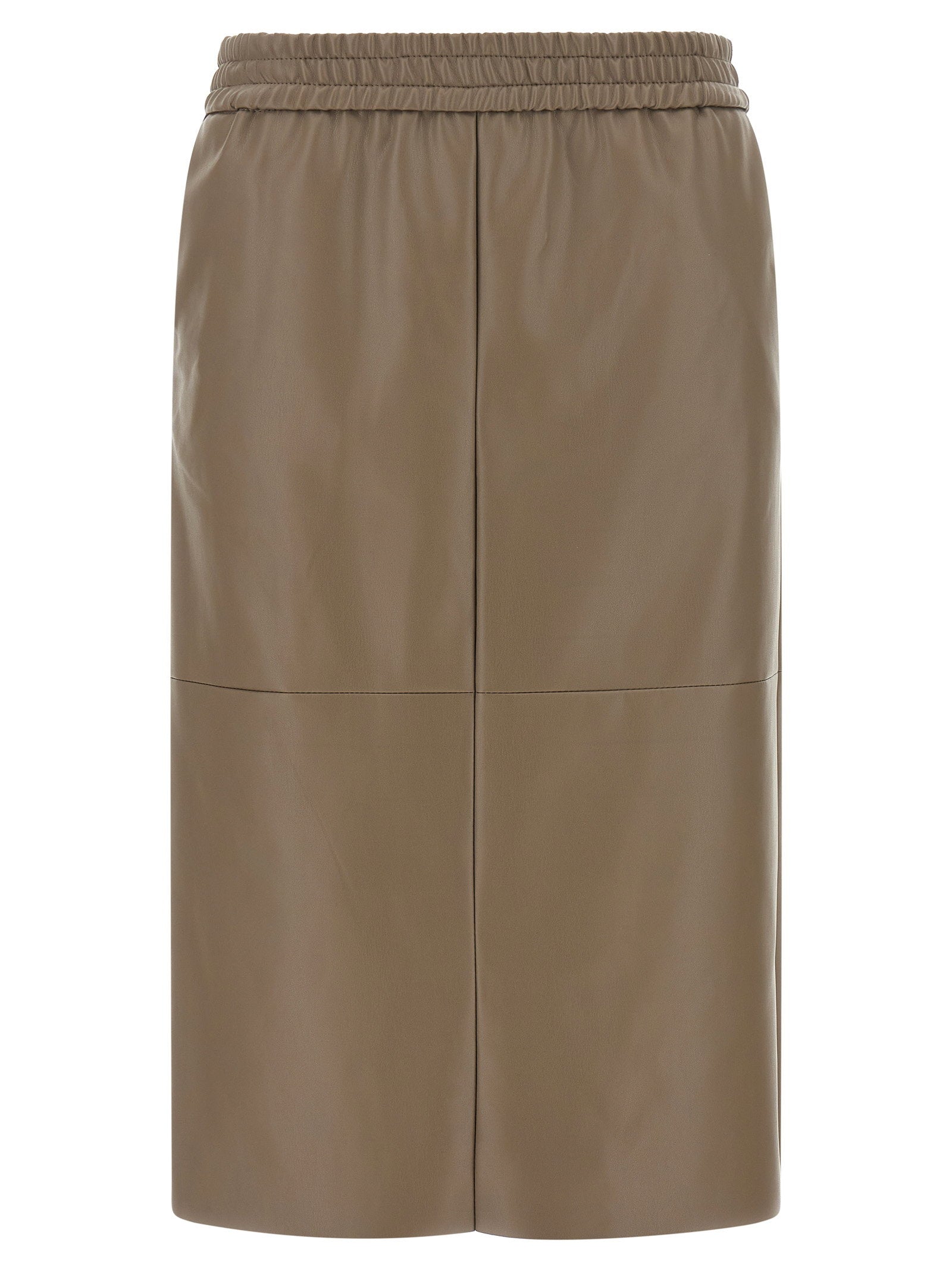 Nude Paneled Leather-Effect Skirt — Beige by Nude