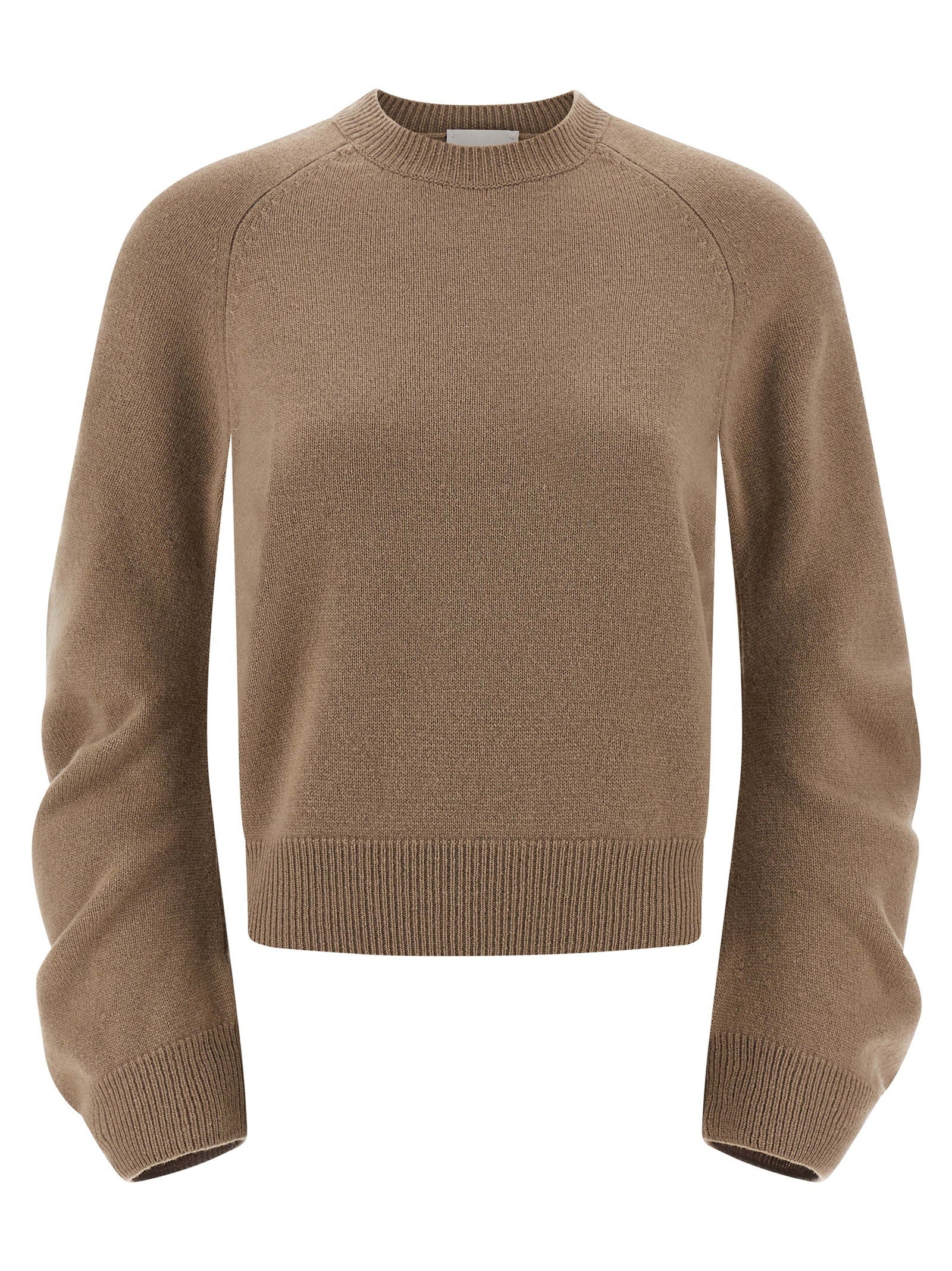 Nude Virgin Wool Crewneck Sweater — Camel by Nude