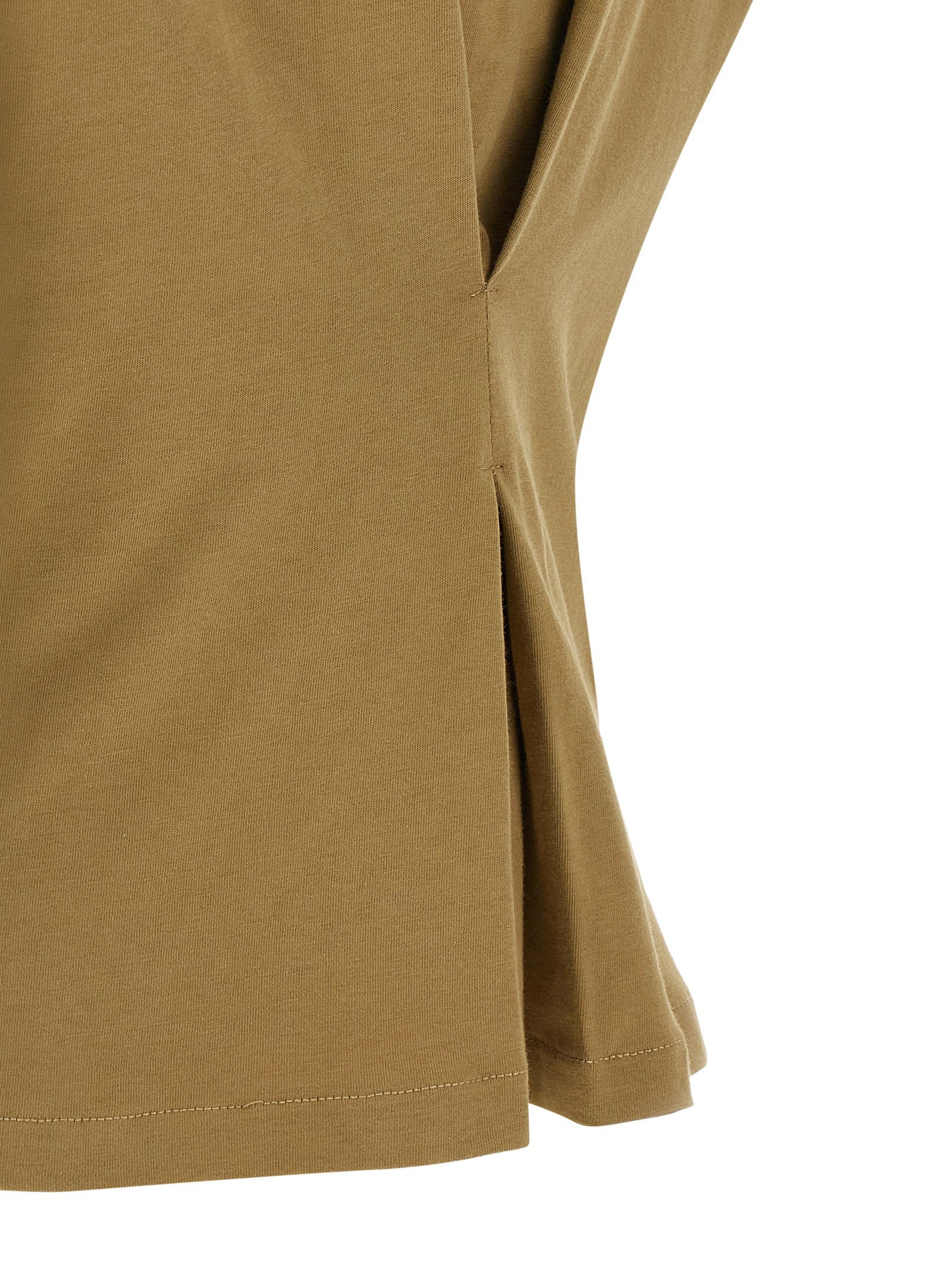 Nude Sequin-Embellished T-Shirt — Camel, view 4