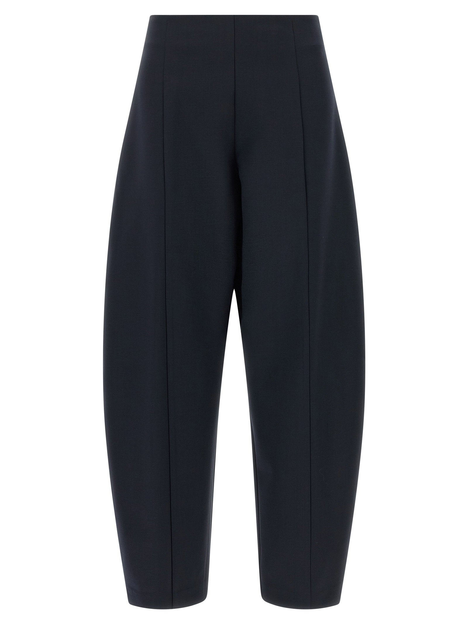 Nude Balloon Silhouette Wool Blend Trousers — Navy by Nude