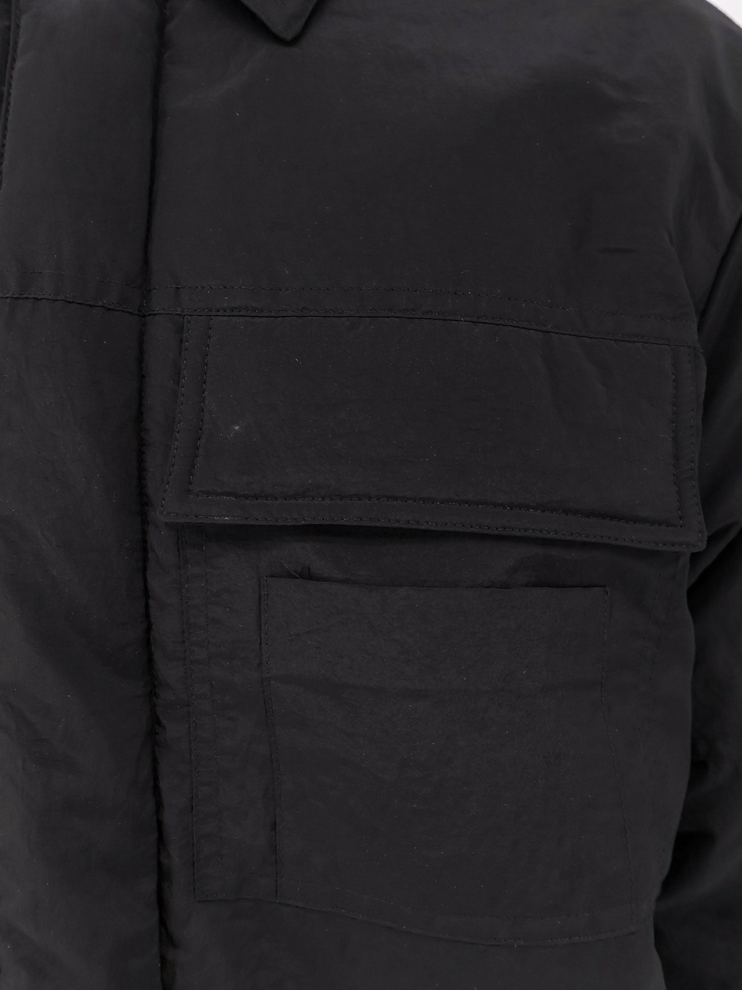 Oamc Peacemaker Nylon Overshirt Jacket — Black, view 3