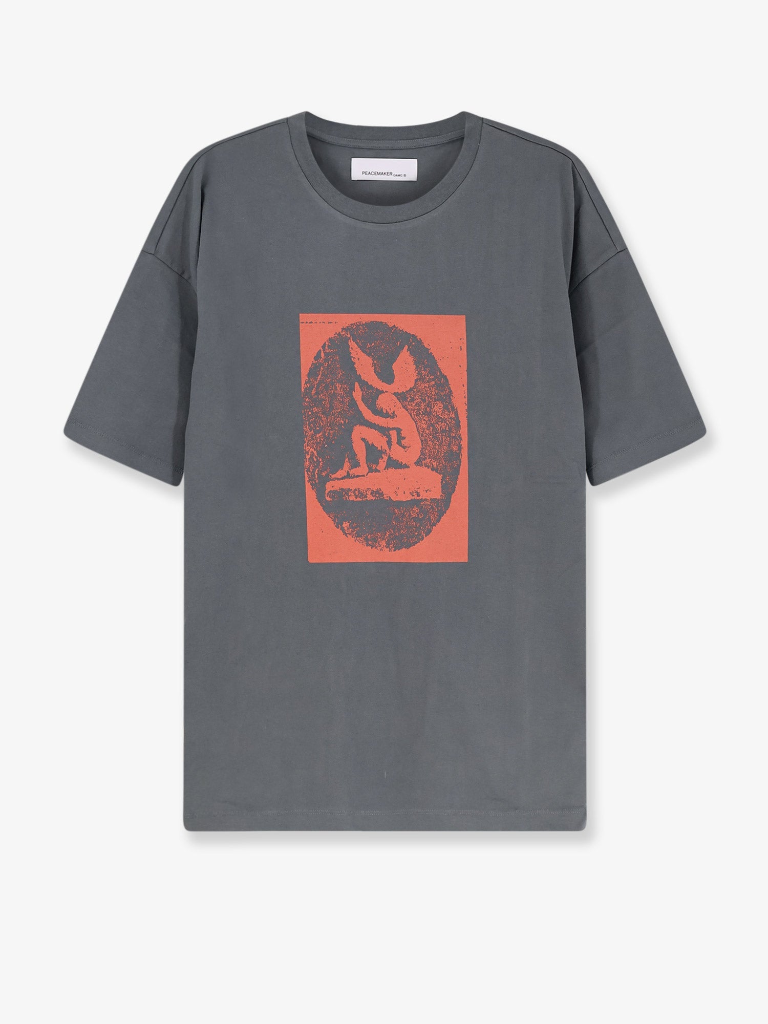 Oamc Peacemaker Graphic-Print Cotton T-Shirt — Gray by Oamc Peacemaker