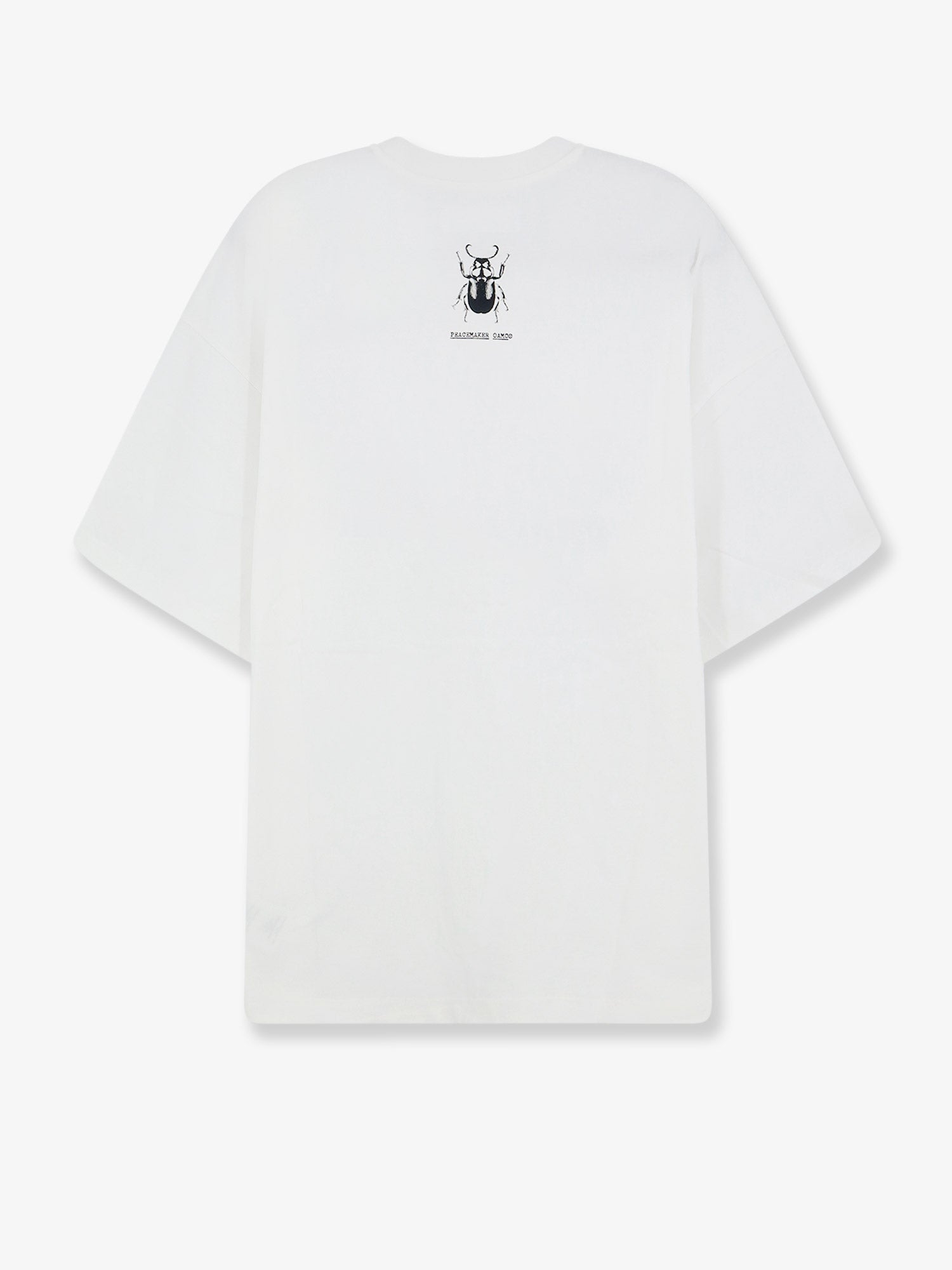 Oamc Peacemaker Stencil Print Cotton T-Shirt — White, view 2