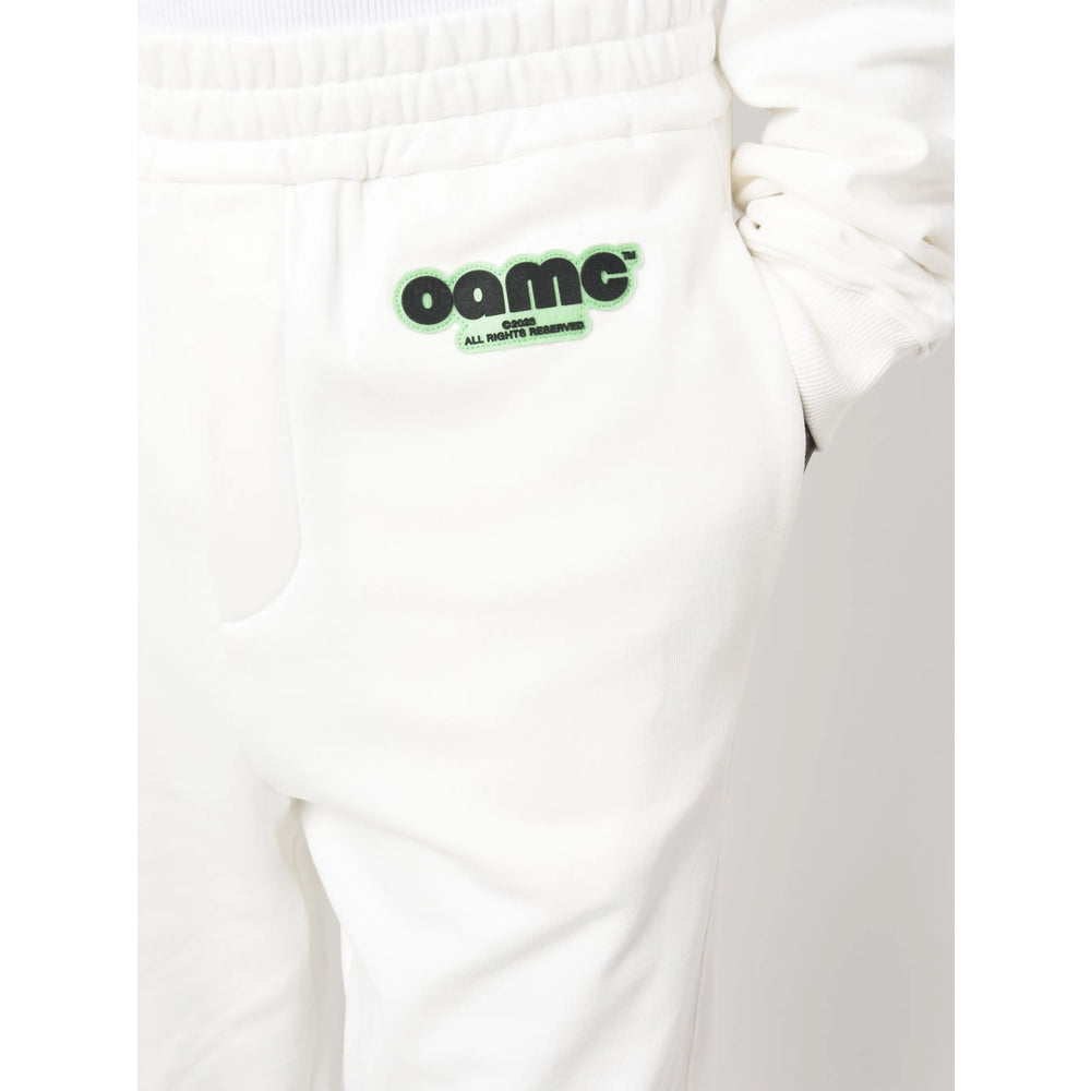 Oamc Cotton Track Pants — White, view 4