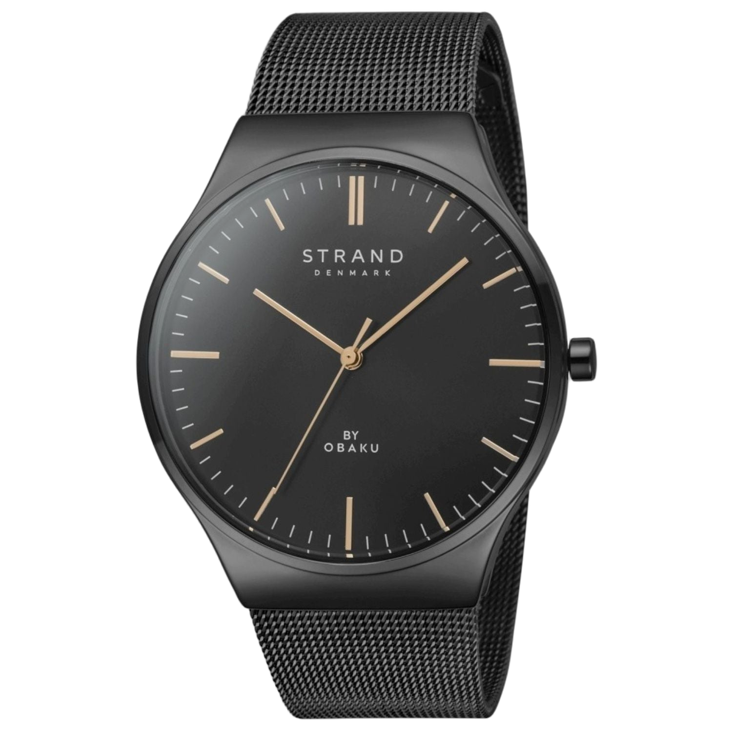 Obaku Mesh Stainless Steel Watch — Black by Obaku