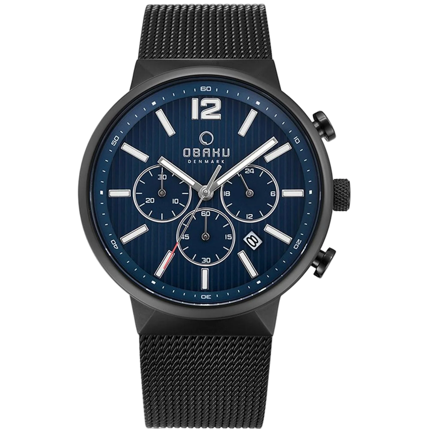 Obaku Chronograph Blue Dial Watch — Blue by Obaku
