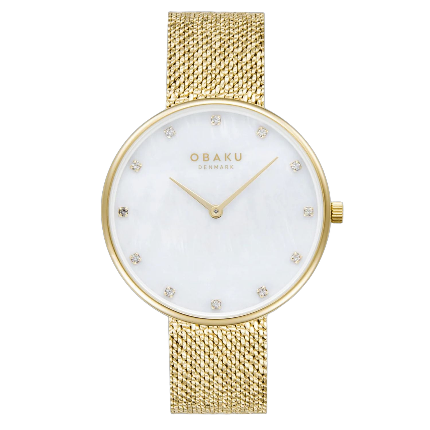 Obaku Diamond-Studded Watch — Gold by Obaku