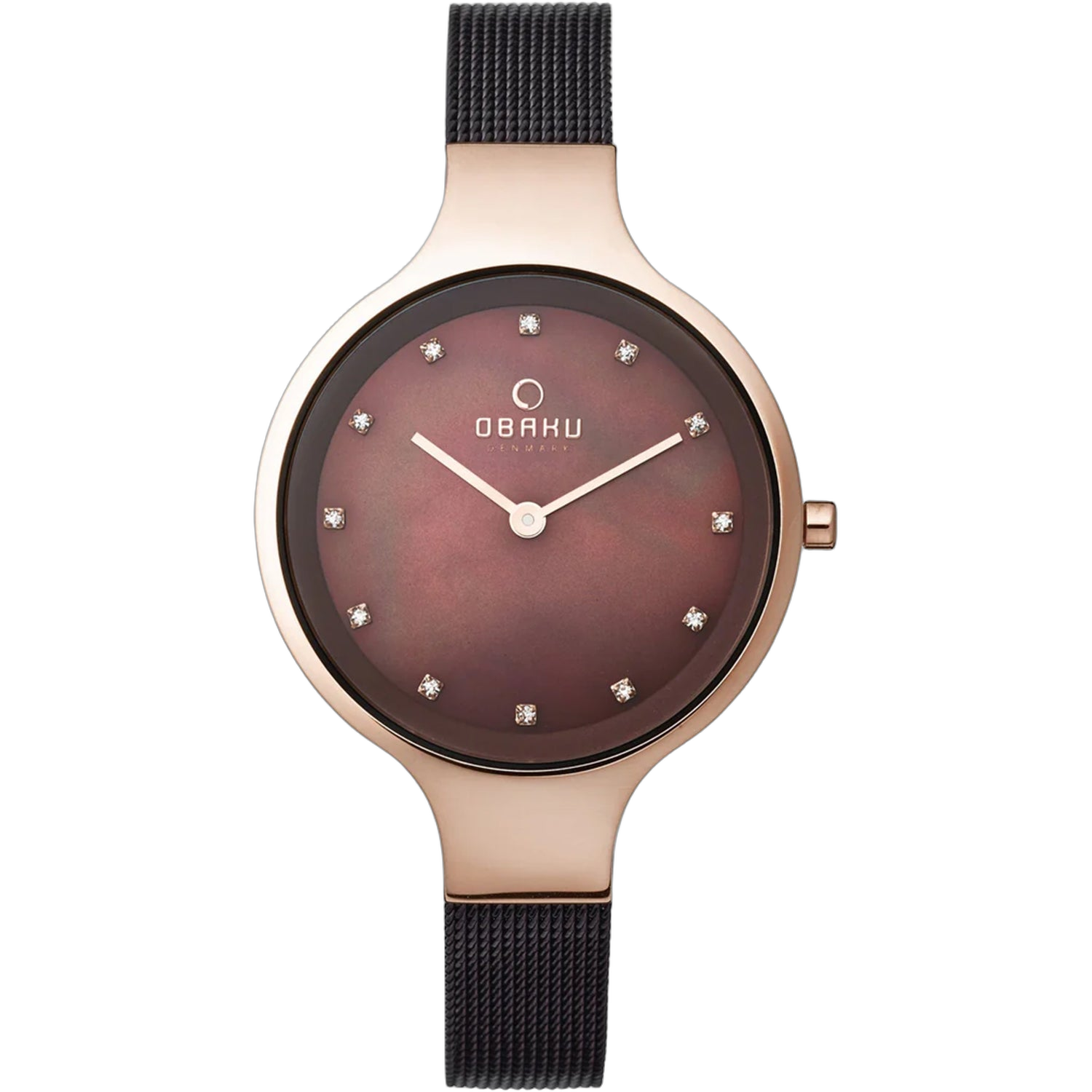 Obaku Diamond-Index Watch — Rose gold by Obaku