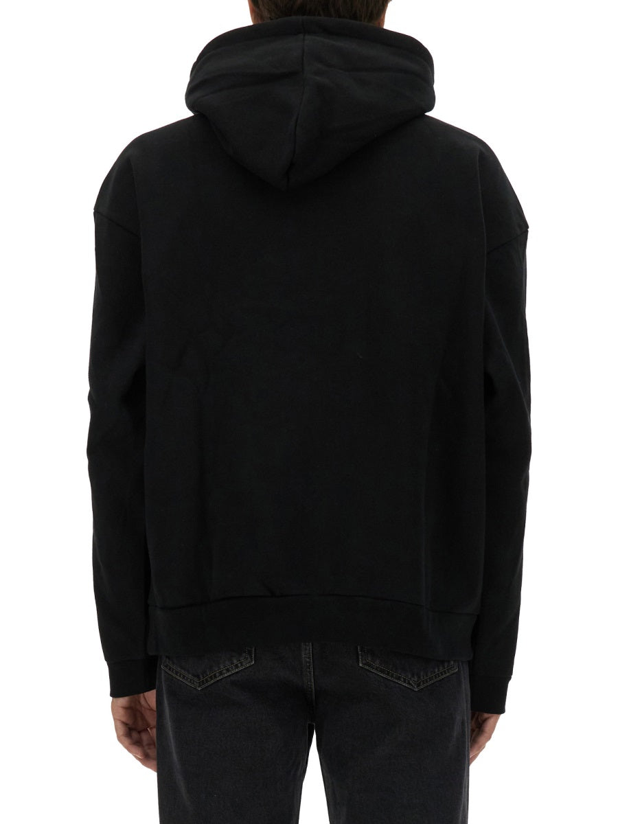 Obey Printed Cotton Sweatshirt — Black by Obey