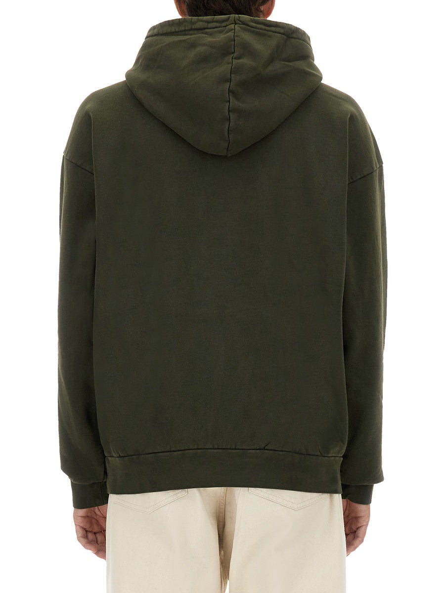 Obey Logo Cotton Sweatshirt — Black by Obey