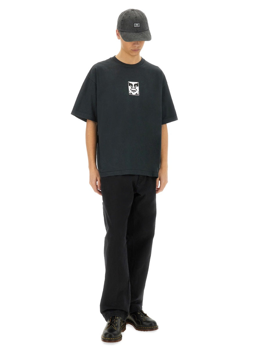 Obey Icon Face T-Shirt — Black, view 4