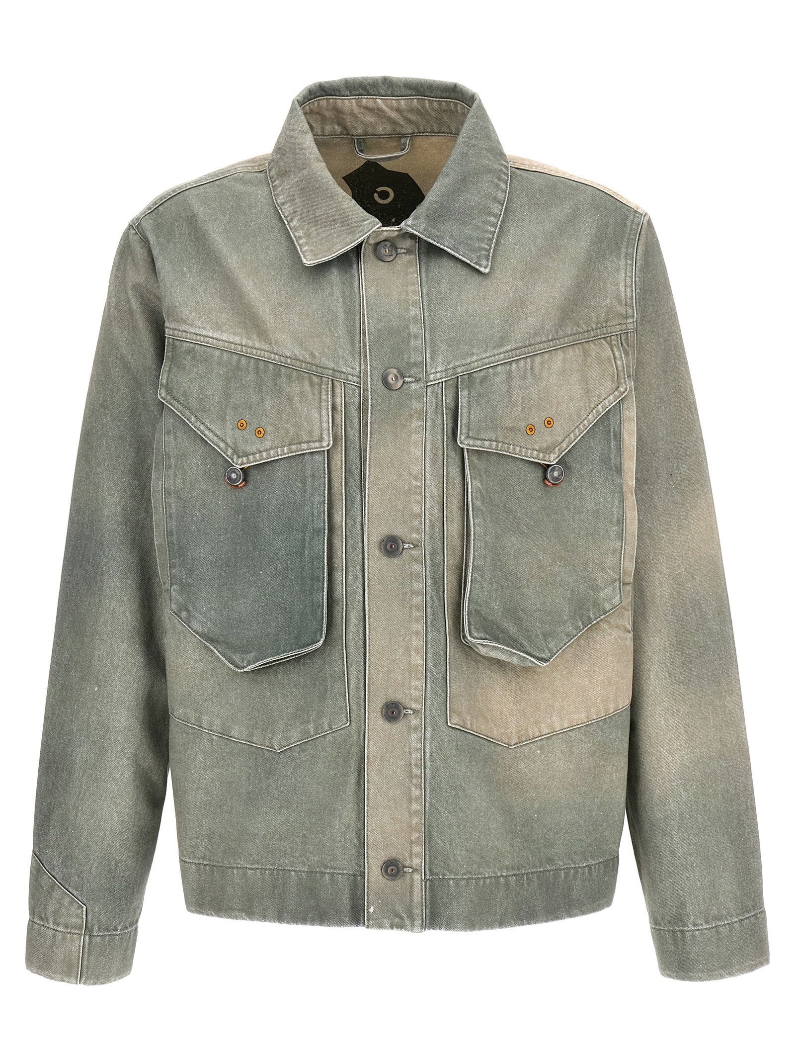 Objects Iv Life Cotton Denim Jacket — grey by Objects Iv Life