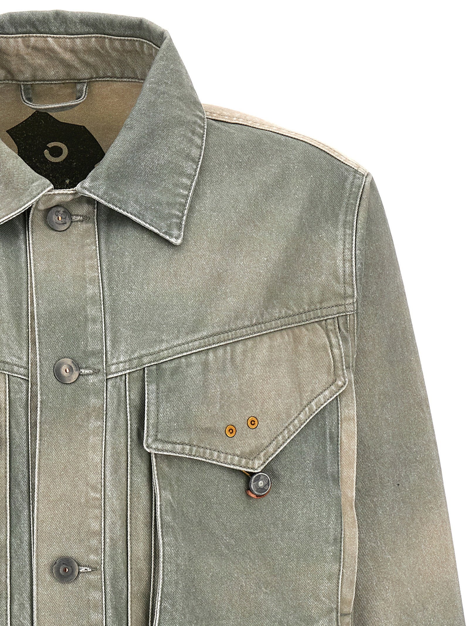 Objects Iv Life Cotton Denim Jacket — grey, view 3
