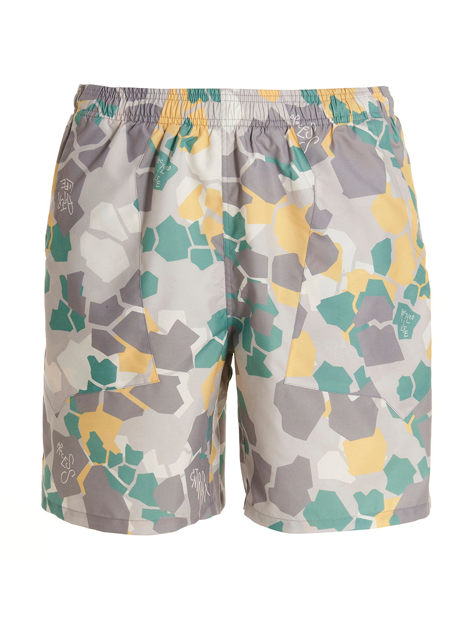 Objects Iv Life Geometric Print Shorts — Grey by Objects Iv Life