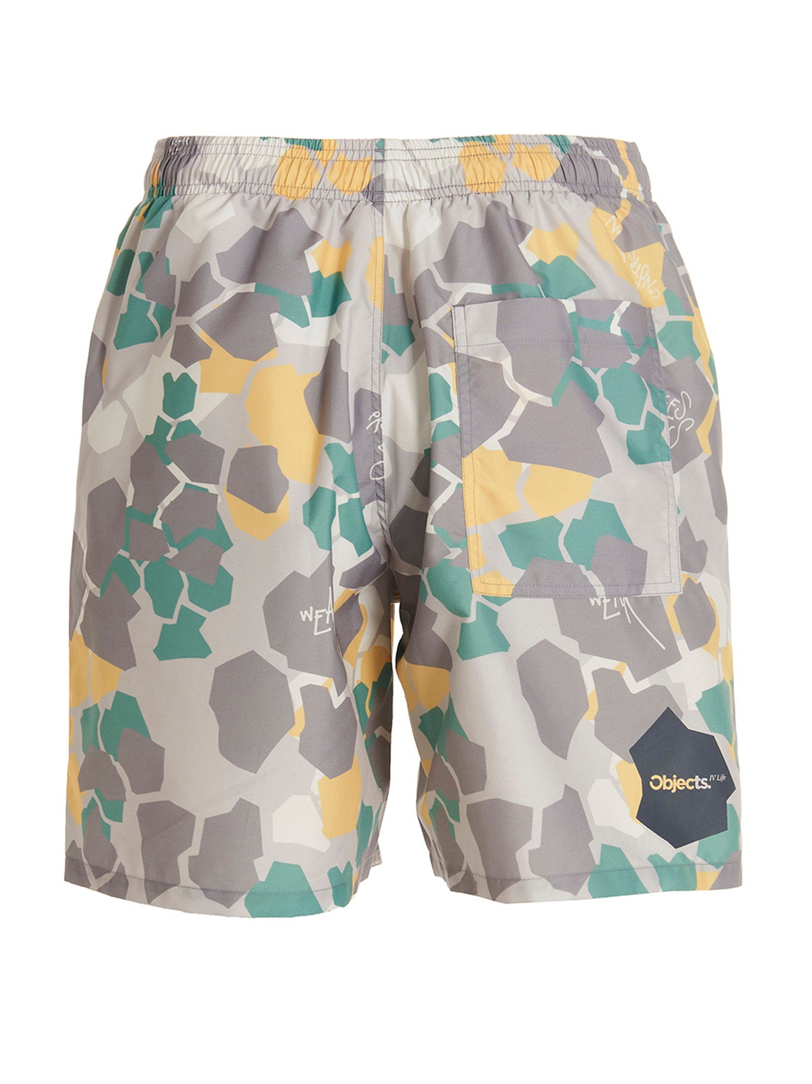 Objects Iv Life Geometric Print Shorts — Grey, view 2