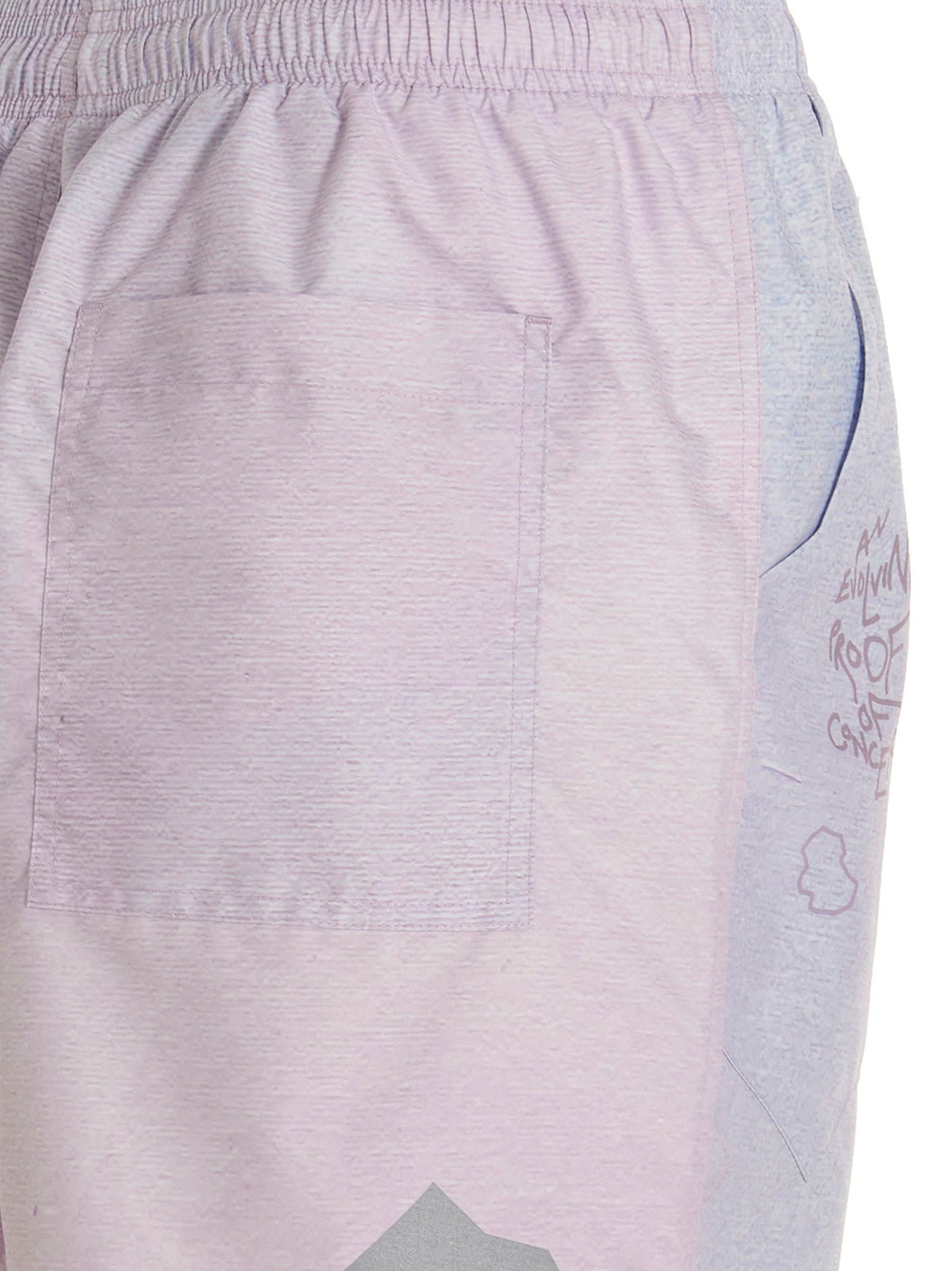 Objects Iv Life Printed Tech Fabric Shorts — Lavender, view 4