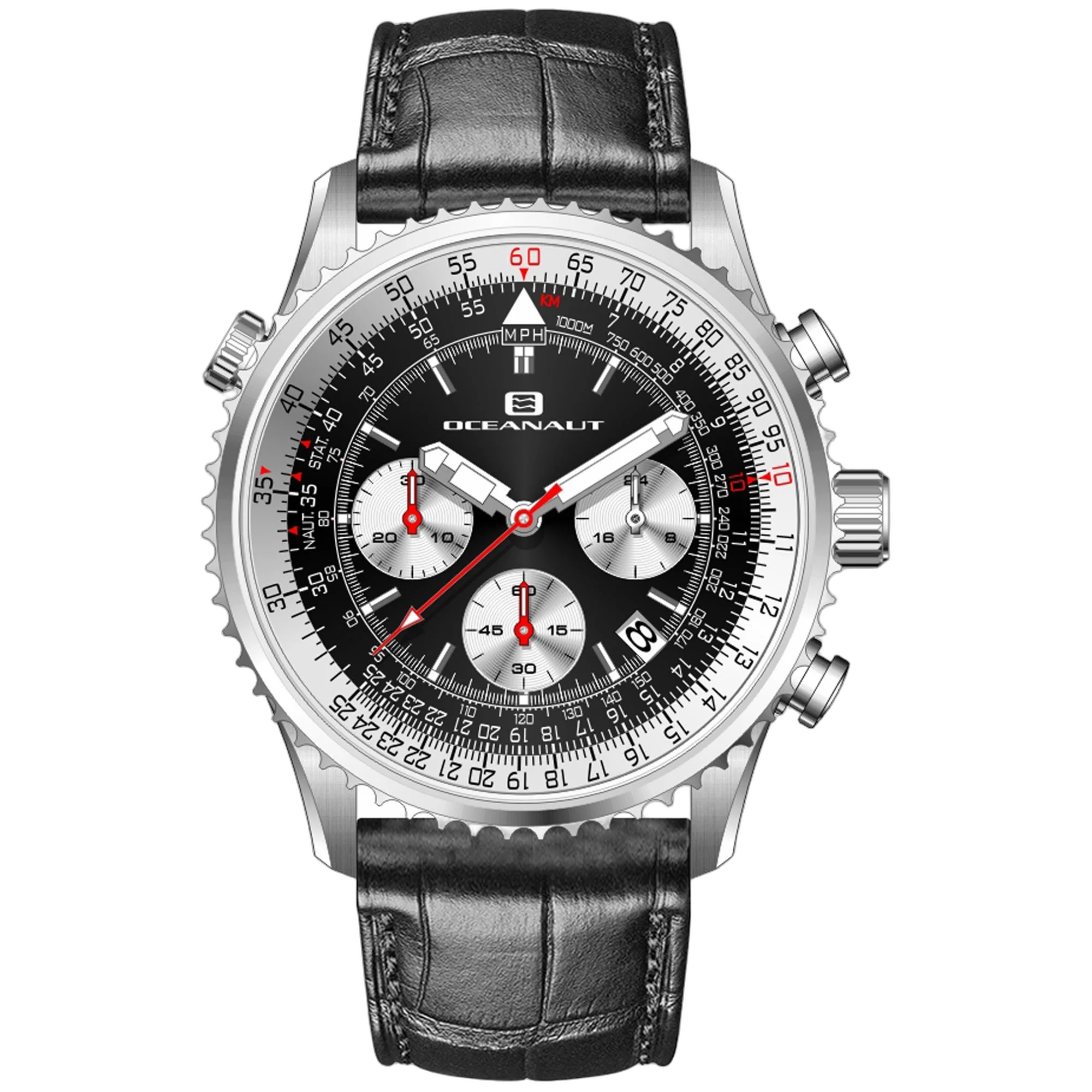 Oceanaut Chronograph Watch — Black by Oceanaut