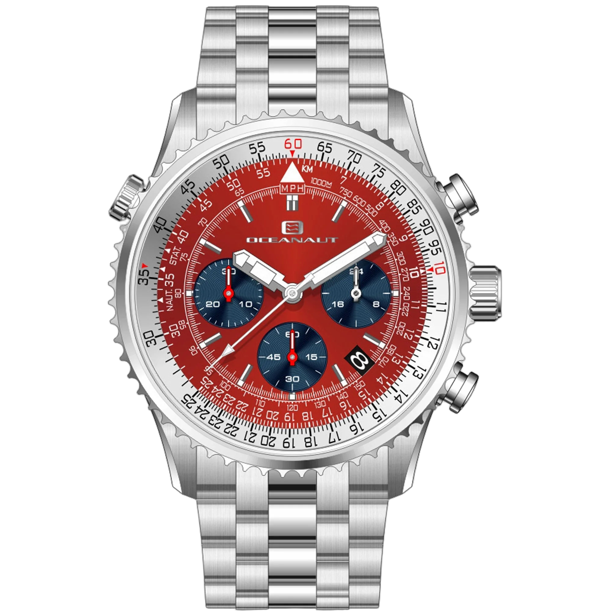 Oceanaut Chronograph Watch — Red by Oceanaut