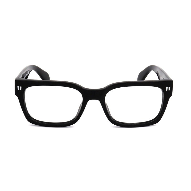 Off-White Rectangle Full Rim Eyeglasses — Black, view 2