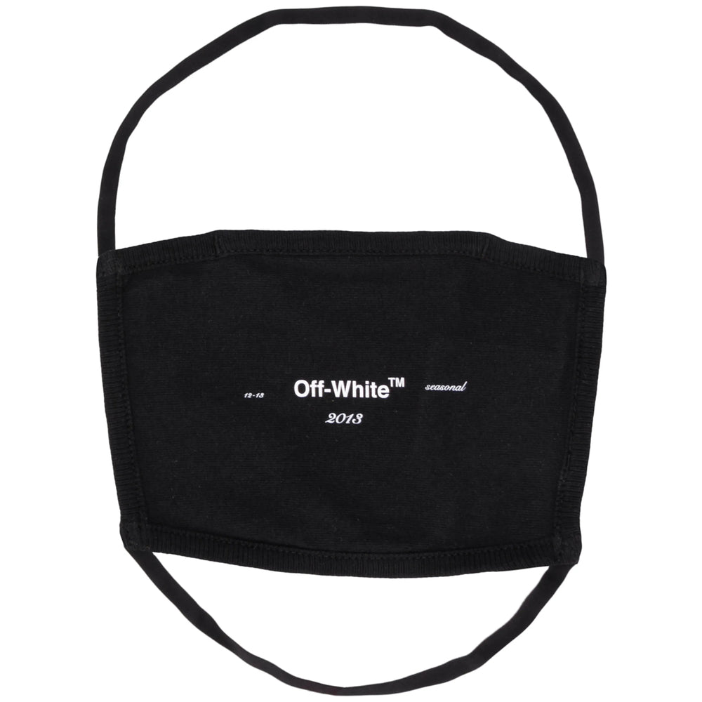 Off-White OMRG002E20FA Logo-Print Cotton Face Mask — Black by Off-White