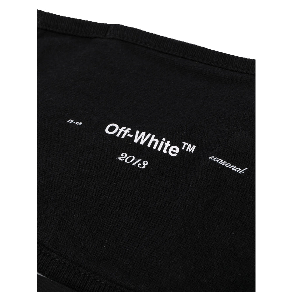 Off-White OMRG002E20FA Logo-Print Cotton Face Mask — Black, view 2