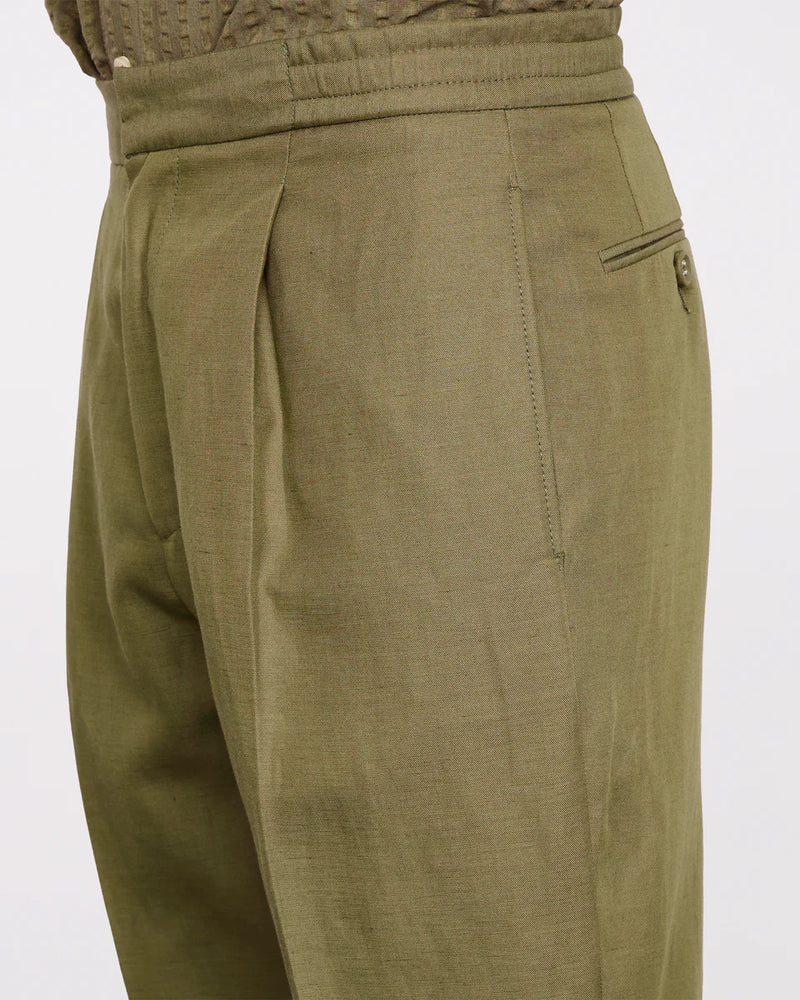 Officine Generale Olive Trousers — Olive, view 3