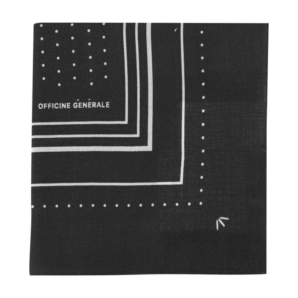 Officine Generale Wool Polka-Dot Scarf — Black by Officine Generale