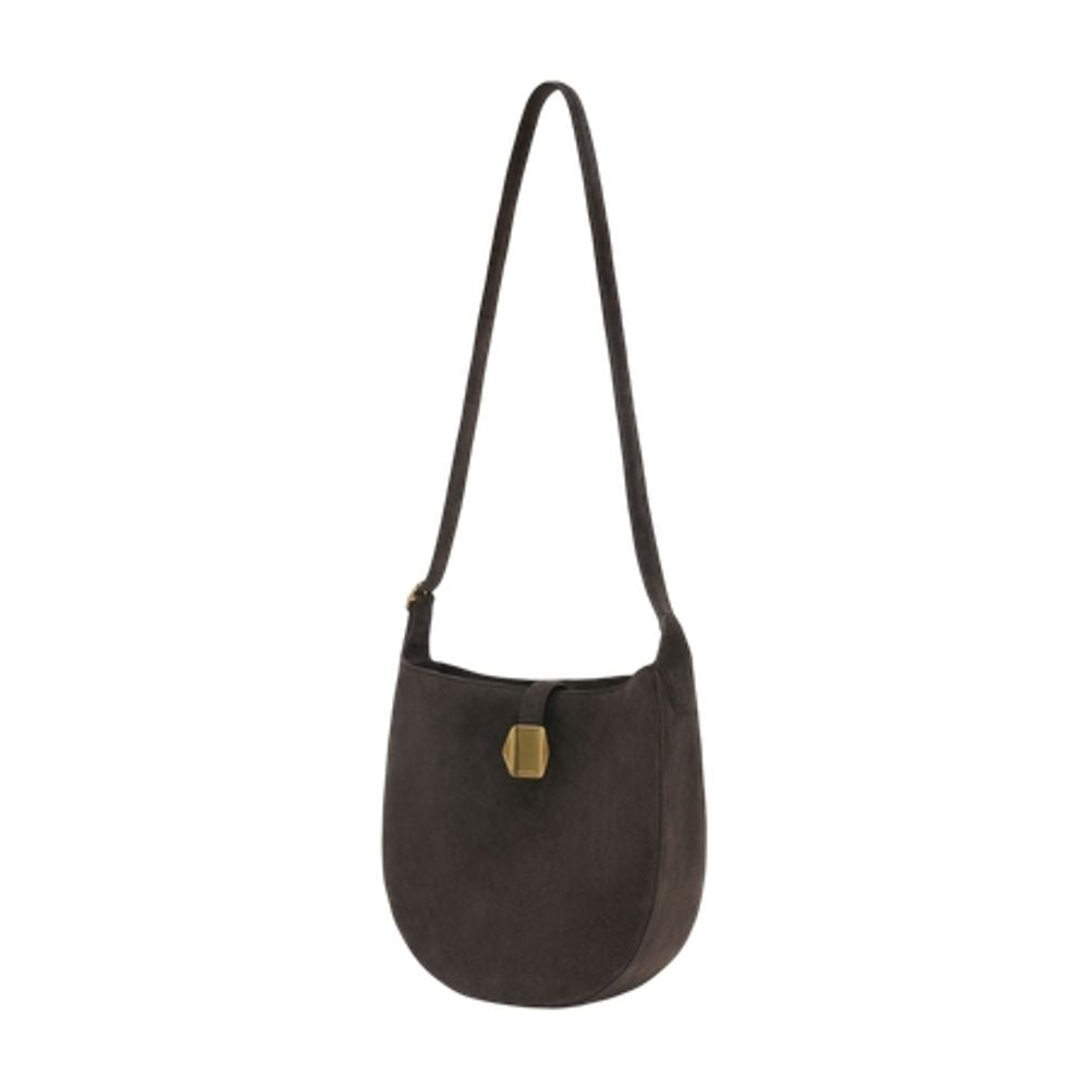 Officine Générale Leather Shoulder Bag — Brown, view 2