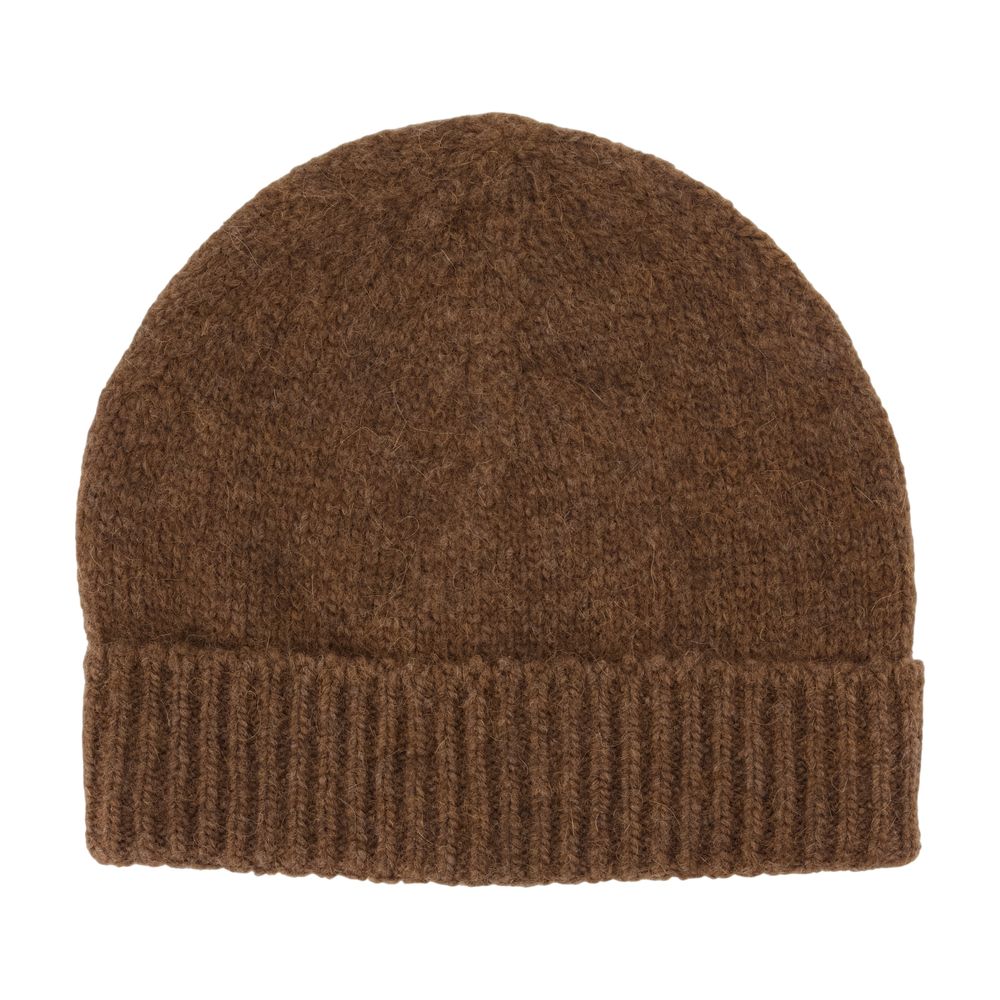 Officine Generale W26XACC890 Wool Ribbed Beanie — Beige by Officine Generale