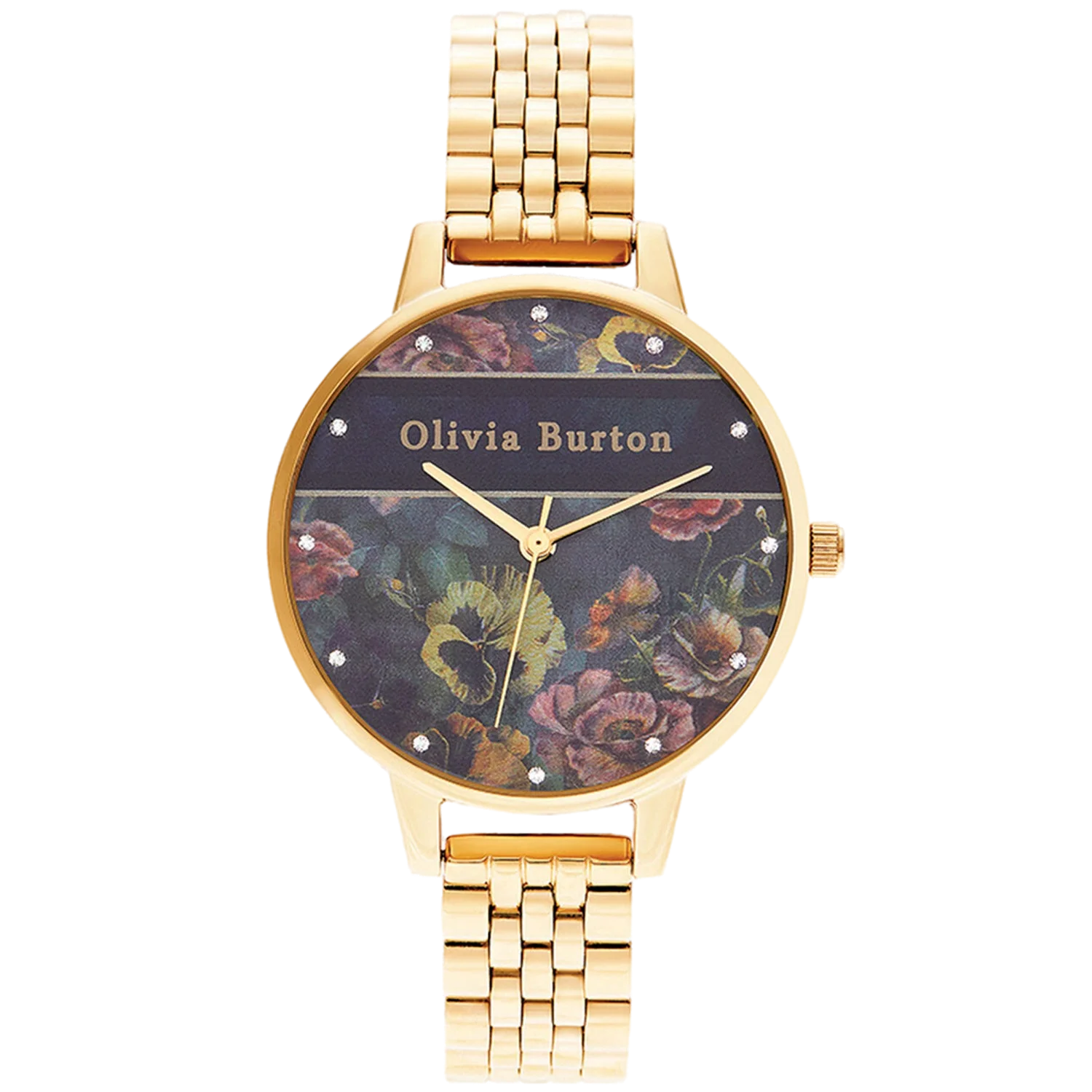 Olivia Burton Floral Dial Watch — Black by Olivia Burton
