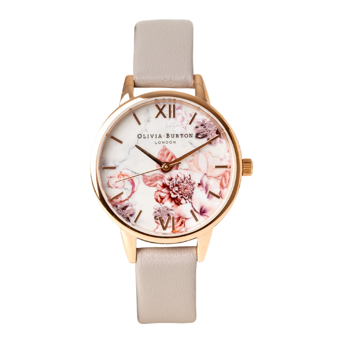Olivia Burton Floral Dial Watch — Rose gold by Olivia Burton