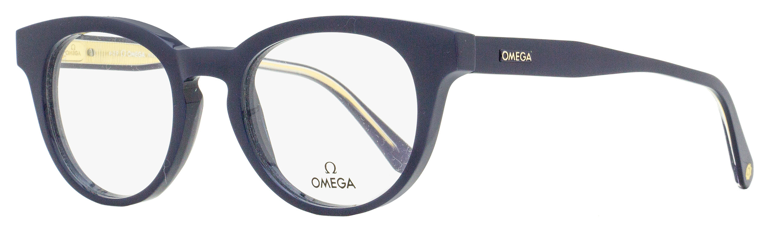 Omega OM5003H Pantos Acetate Eyeglasses — Navy, view 2