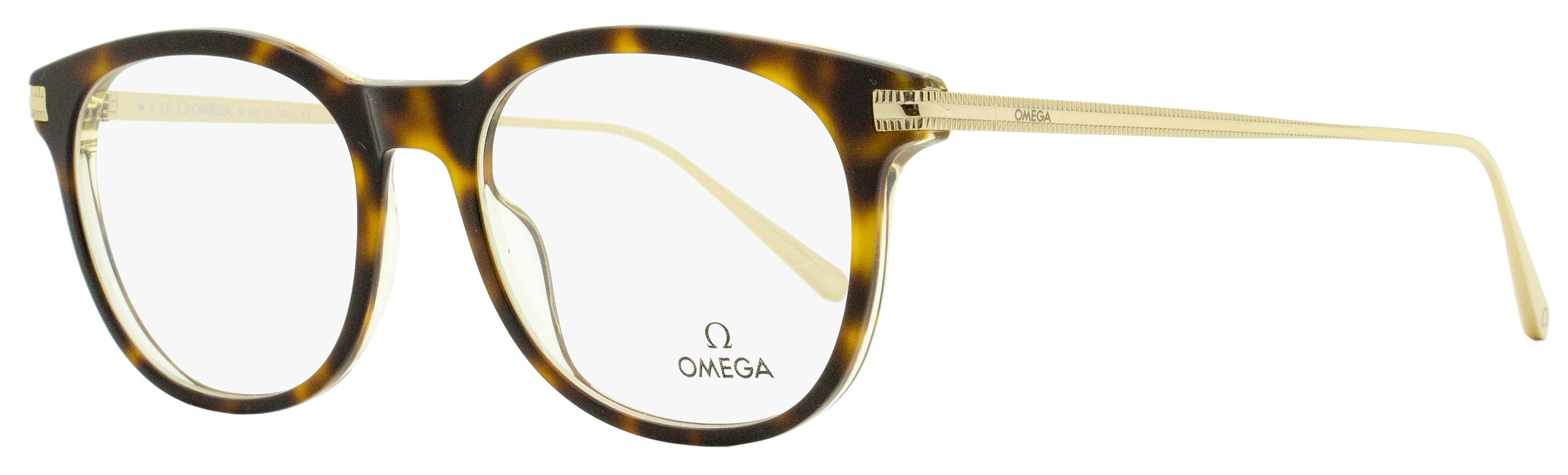 Omega OM5013 Pantos Acetate Eyeglasses — Havana, view 2