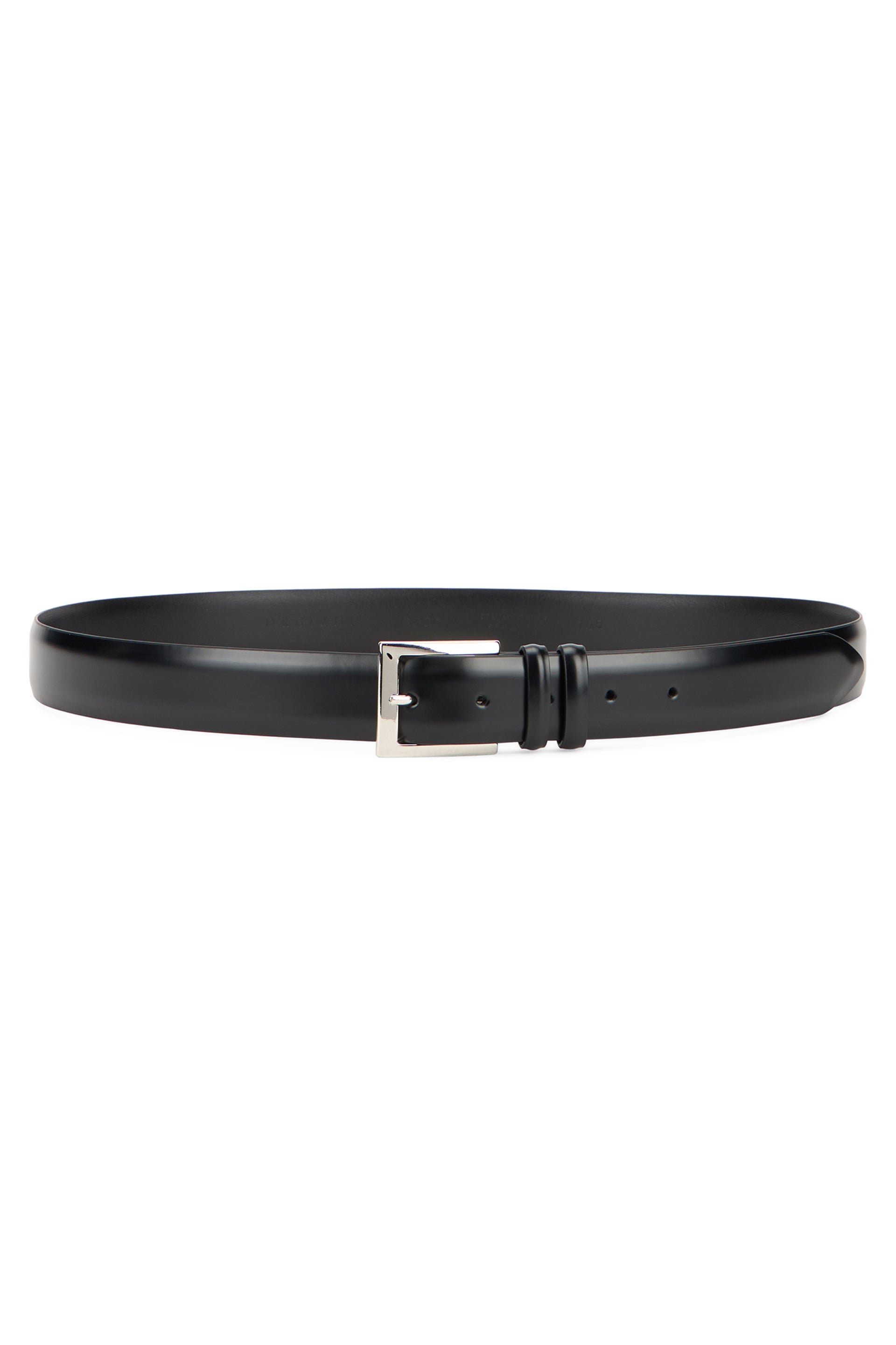 Orciani Brushed Calfskin Belt — Black by Orciani