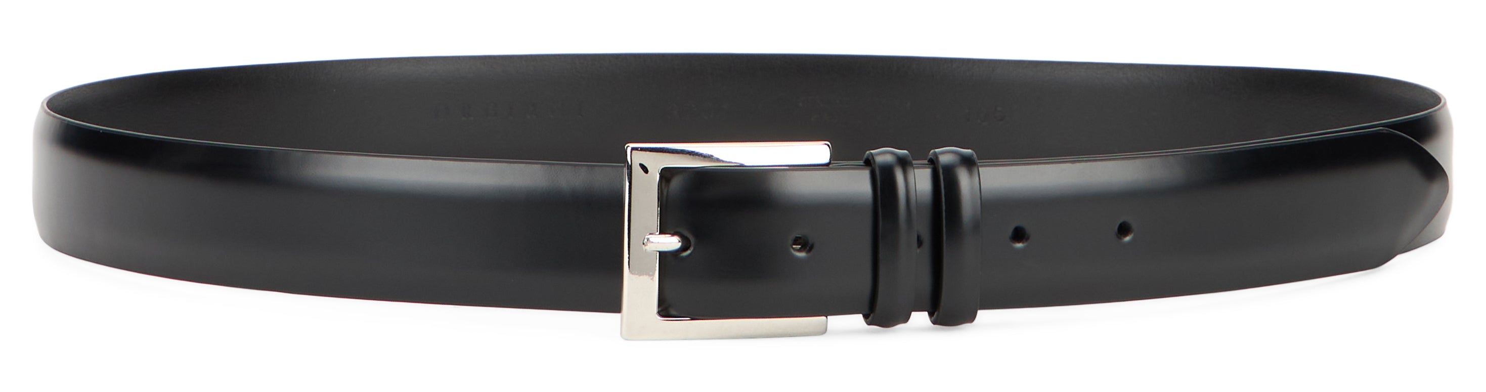 Orciani Brushed Calfskin Belt — Black, view 2