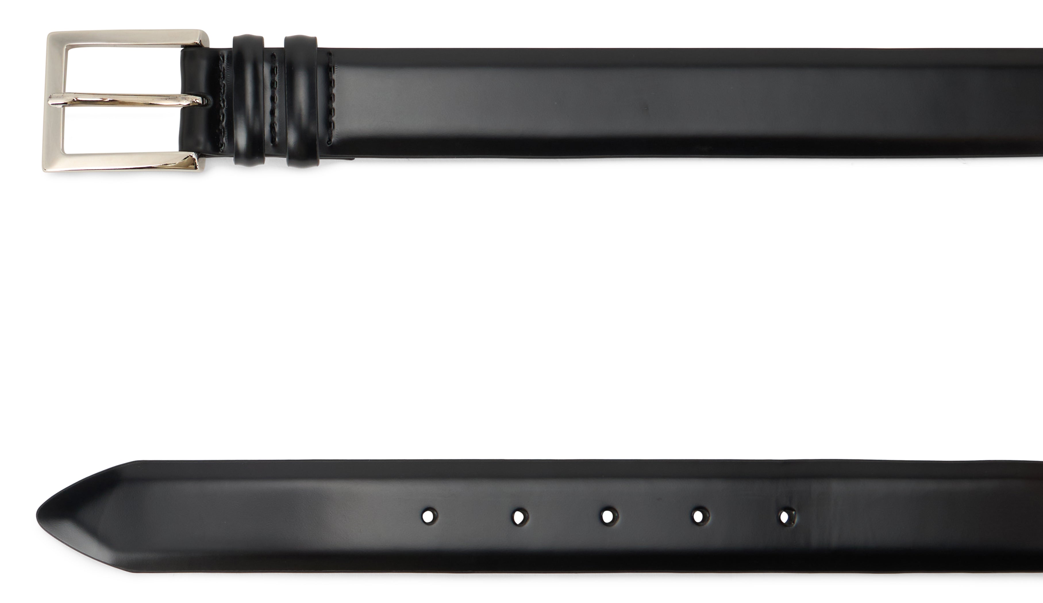 Orciani Brushed Calfskin Belt — Black, view 3