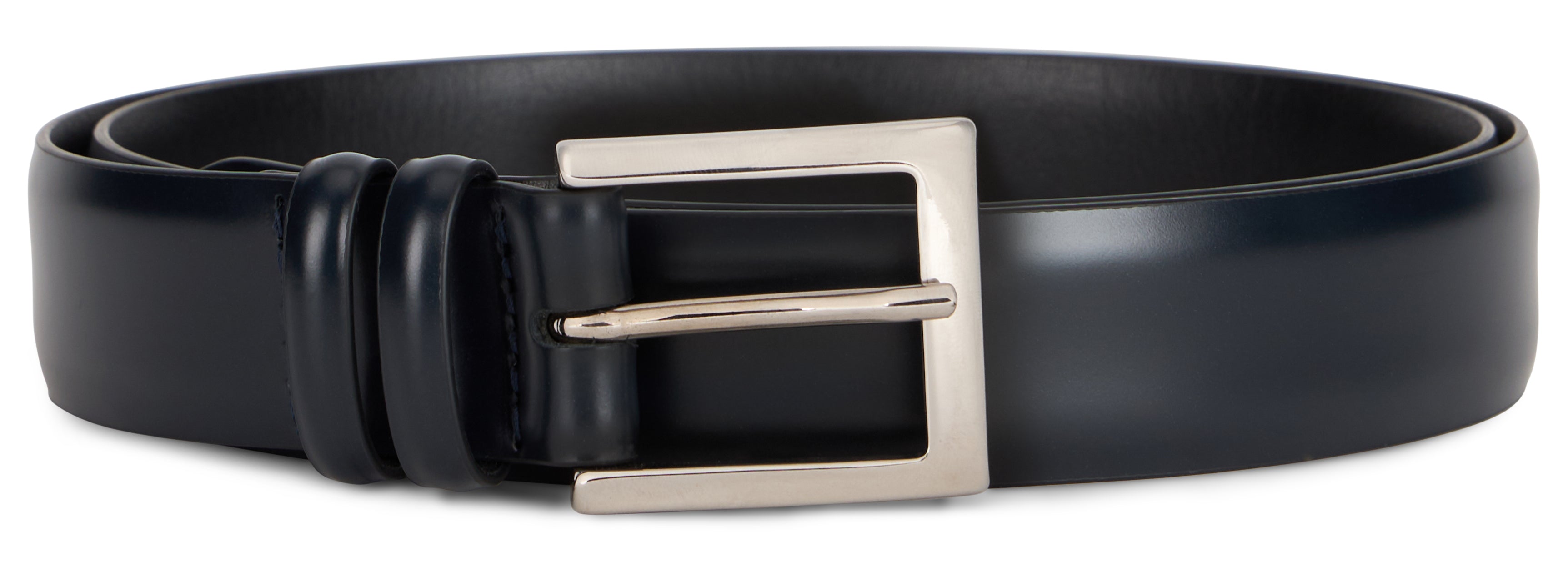 Orciani Brushed Calfskin Belt — Blue, view 2