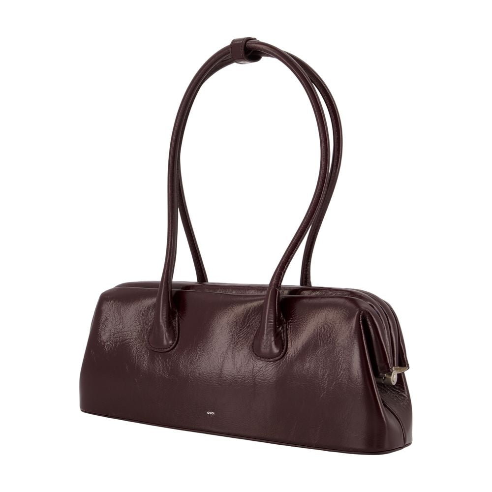 OSOI Boat Wide Shoulder Bag — Burgundy, view 2