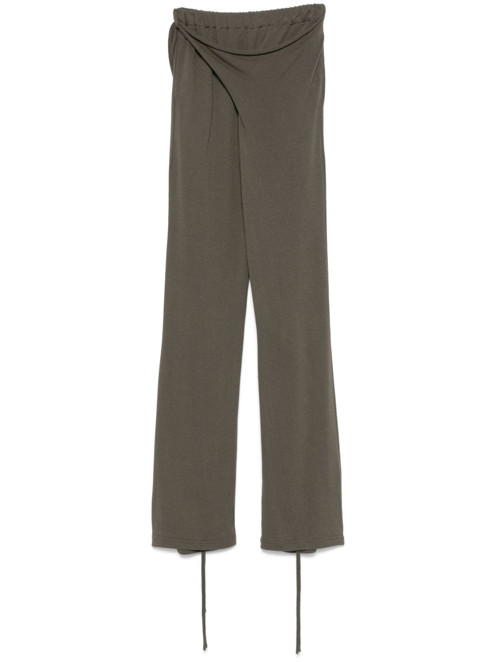 Ottolinger Deconstructed Linen Blend Trousers — dark green by Ottolinger